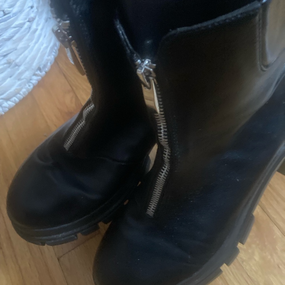 Sleek Black Women's Combat Boots